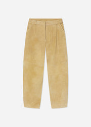 Curved Trouser in Suede - Camel - CO Collections
